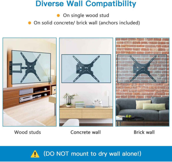 Wall Mount Swivel and Tilt, T-Bracket with Articulating Arm Selling in Italy - Image 3