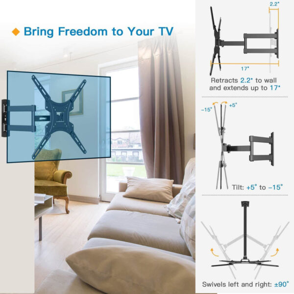 Wall Mount Swivel and Tilt, T-Bracket with Articulating Arm Selling in Italy - Image 2